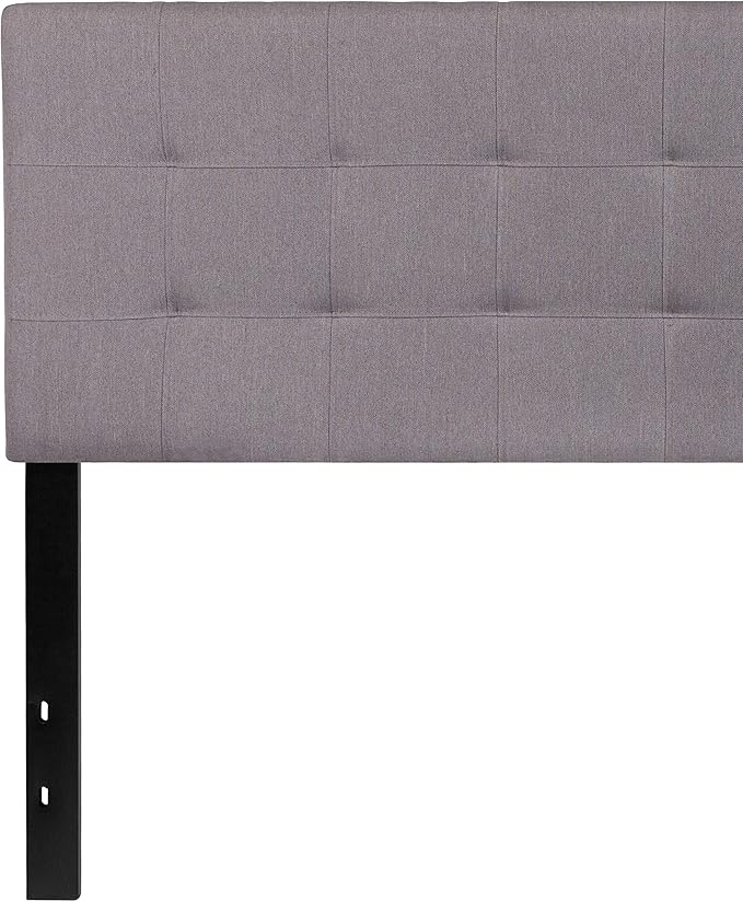 Flash Furniture Bedford Tufted Upholstered Queen Size Headboard in Light Gray - Image 9