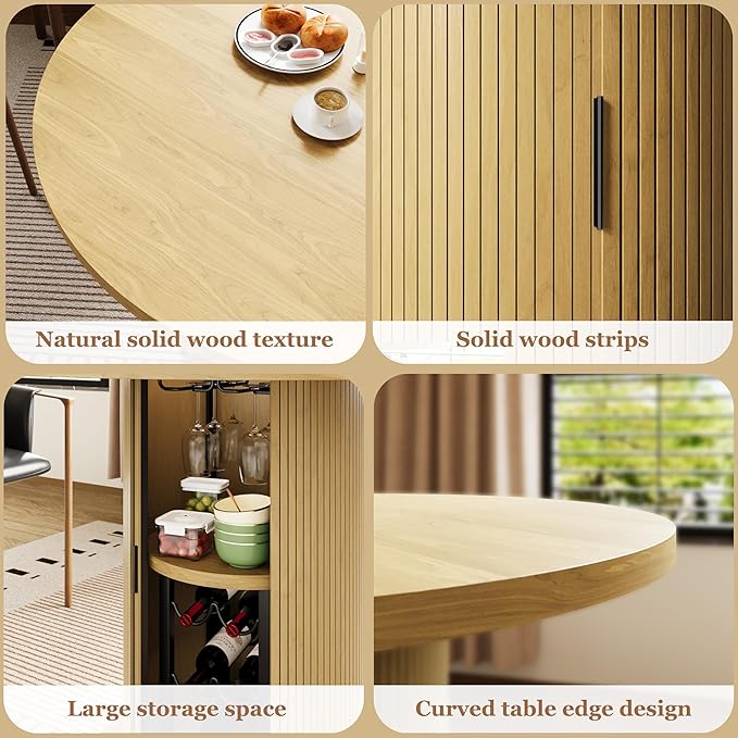 Wildhome Round Dining Table for 2-4, 31 Inch Dining Room Kitchen Table - Image 8