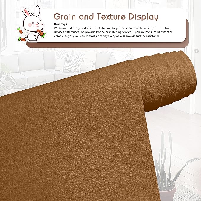KING MOUNTAIN Leather Repair Patch, 16 x 60 Inches self Adhesive Leather Repair - Image 2