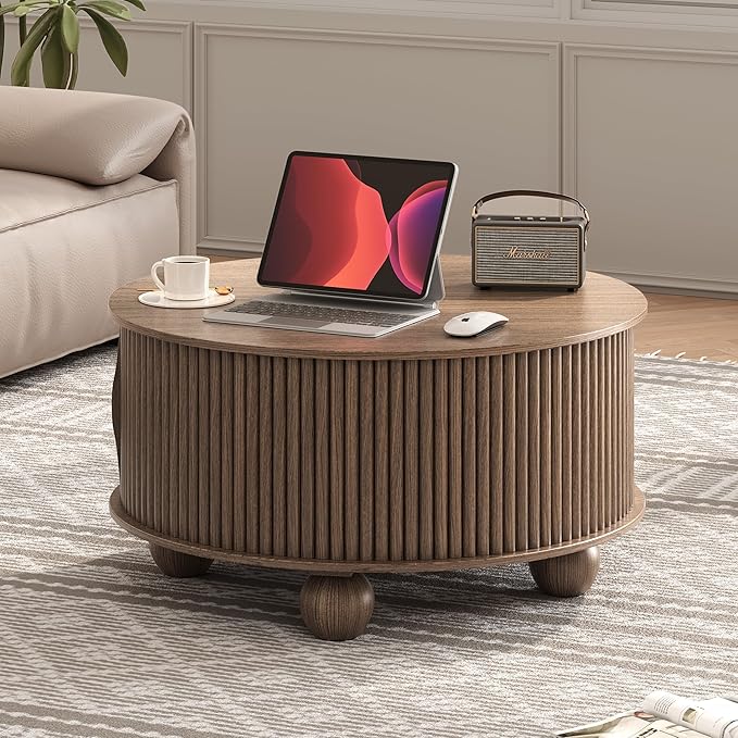 SULIVES Round Coffee Table - Image 5