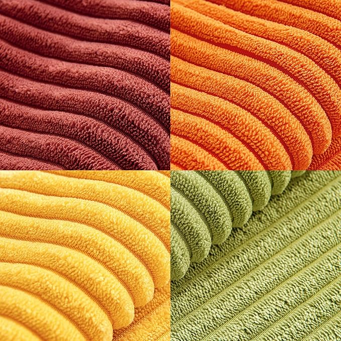MIULEE Burnt Orange Decorative Throw Pillow Covers 18x18 Inch Set of 4 Boho - Image 6