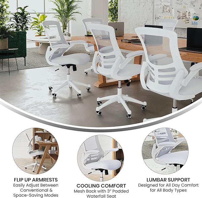 Flash Furniture Kelista Mid-Back Swivel Office Chair - Image 4