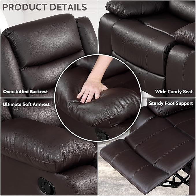 PrimeZone Oversized Rocker Recliner Chair - Image 8