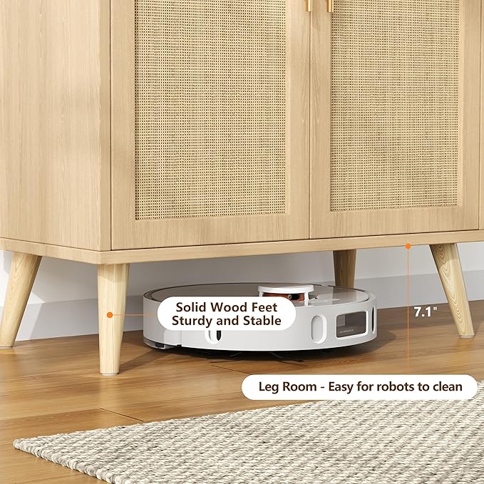 15.7"D Rattan Buffet Sideboard Cabinet - Image 5