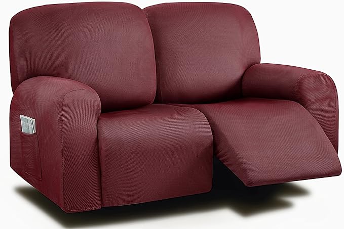 ULTICOR Reclining Loveseat Slipcover, 6-Piece Yarn Dyed Loveseat Reclining Sofa by ULTICOR