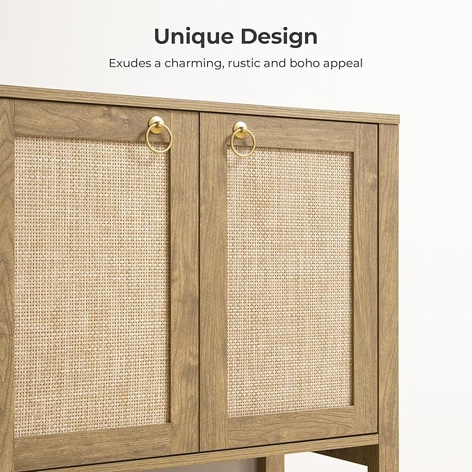 SICOTAS 55" Cherry Sideboard Buffet Cabinet - Image 3