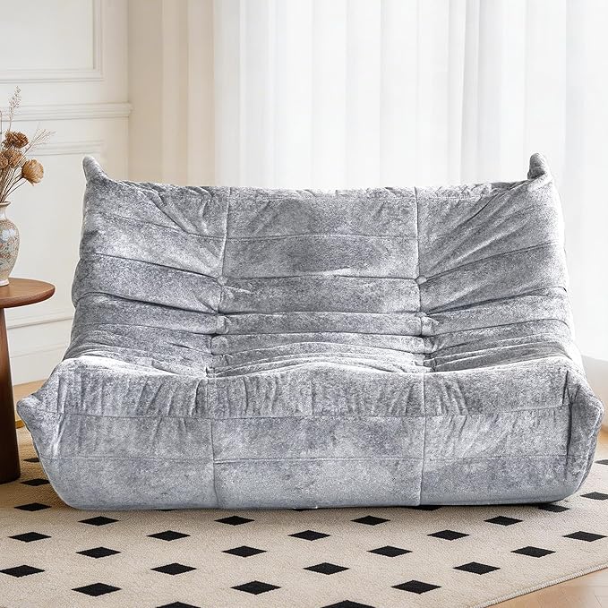 Bean Bag Chair, 2 Seater Lazy Bean Bag Sofa Memory Foam Couch, Giant Bean Bag - Image 6