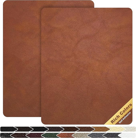 KING MOUNTAIN Leather Repair Patch, 2 Packs 9 x 11 Inches self Adhesive Leather by ForABetterHomeLife