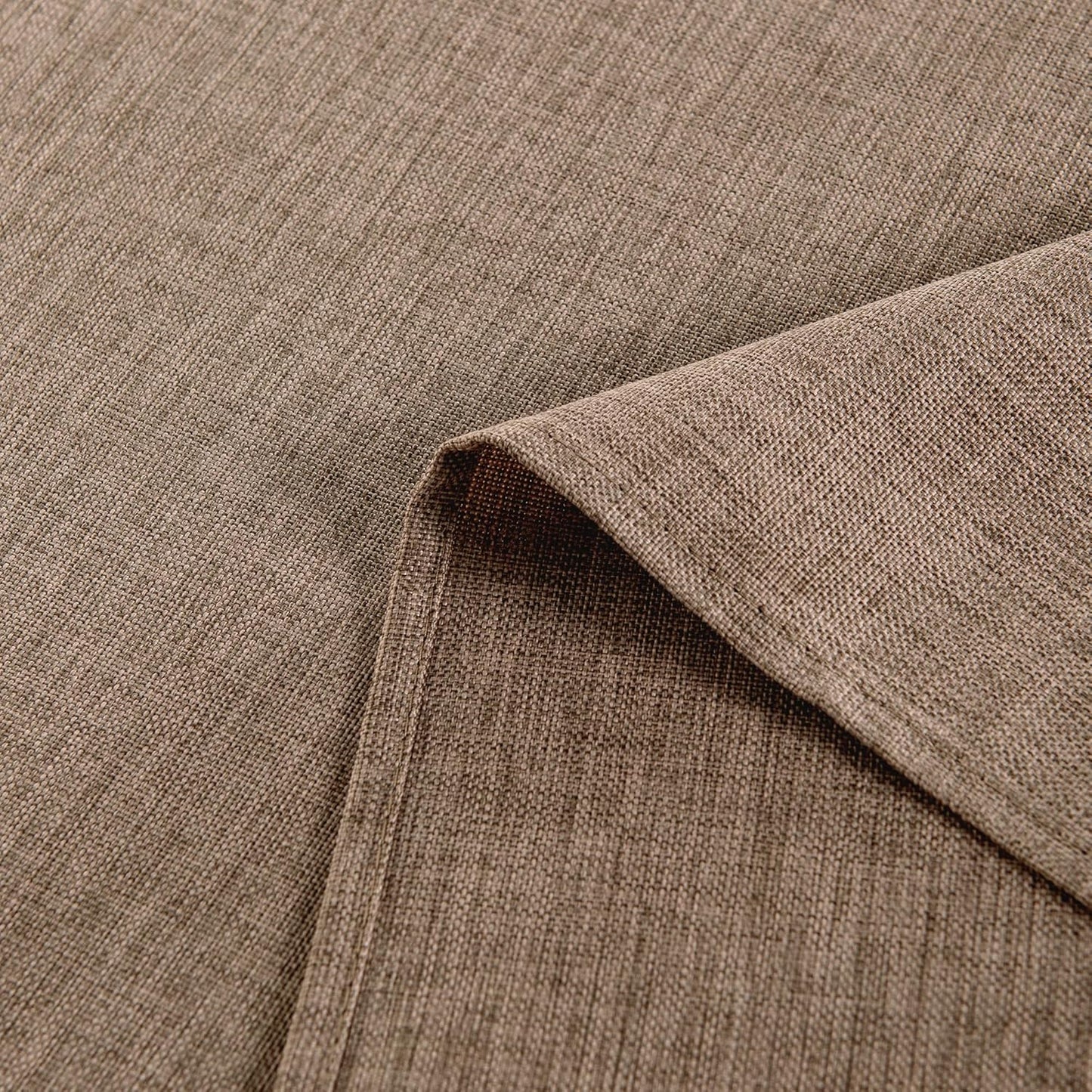 Hiasan Faux Linen Rectangle Tablecloth - Wrinkle and Stain Resistant Washable Table Cloth for Kitchen Dining Room Holiday Table Cover for Party Dinner, Khaki, 60 x 120 Inch