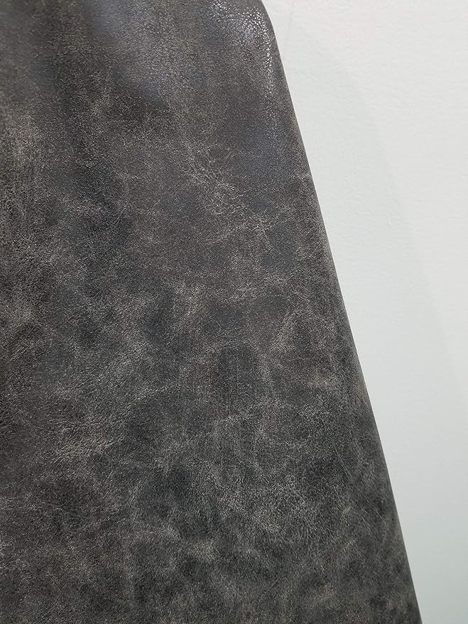 NAT Leathers | Gray Crazy Horse Leather Upholstery Fabric Sold by The Yard Soft - Image 4