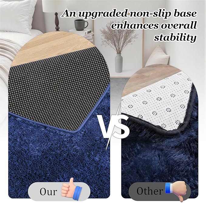 Fluffy 4x6 Area Rugs for Living Room Bedroom: Ultra Soft Shag Rug Non-Slip - Image 6