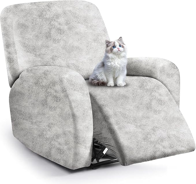 ANARACHON Leather Look Recliner Chair Covers, 4-Pieces Stretch Recliner Cover by ANARACHON