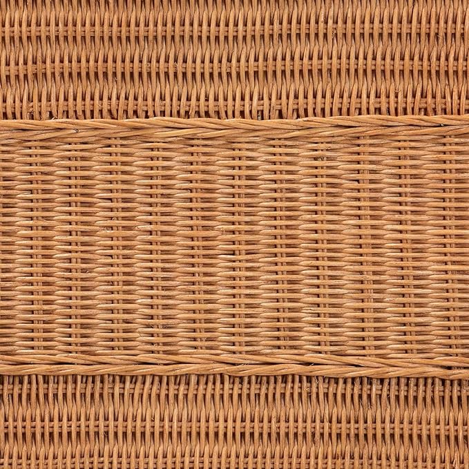 HomeStock Bohemian Side TableRattan & Wood Accent TableHoney Finish26 x 16 x 25 - Image 6