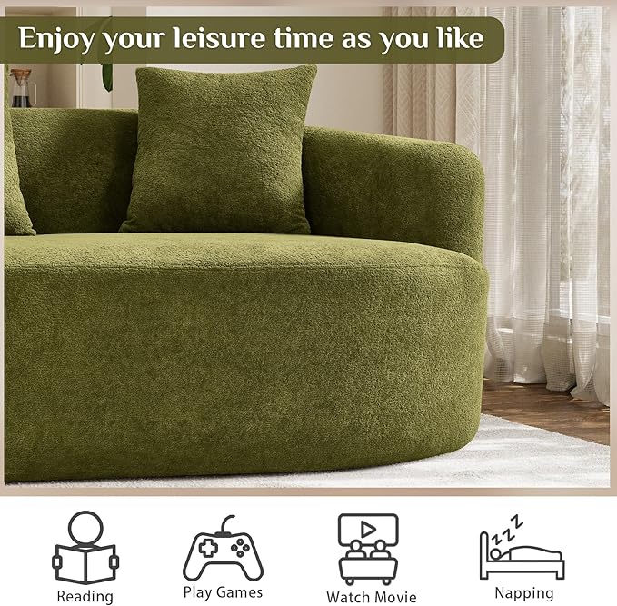 131" Oversized Sectional Sofa for Living Room, Modern Luxury Plush Chenille - Image 9