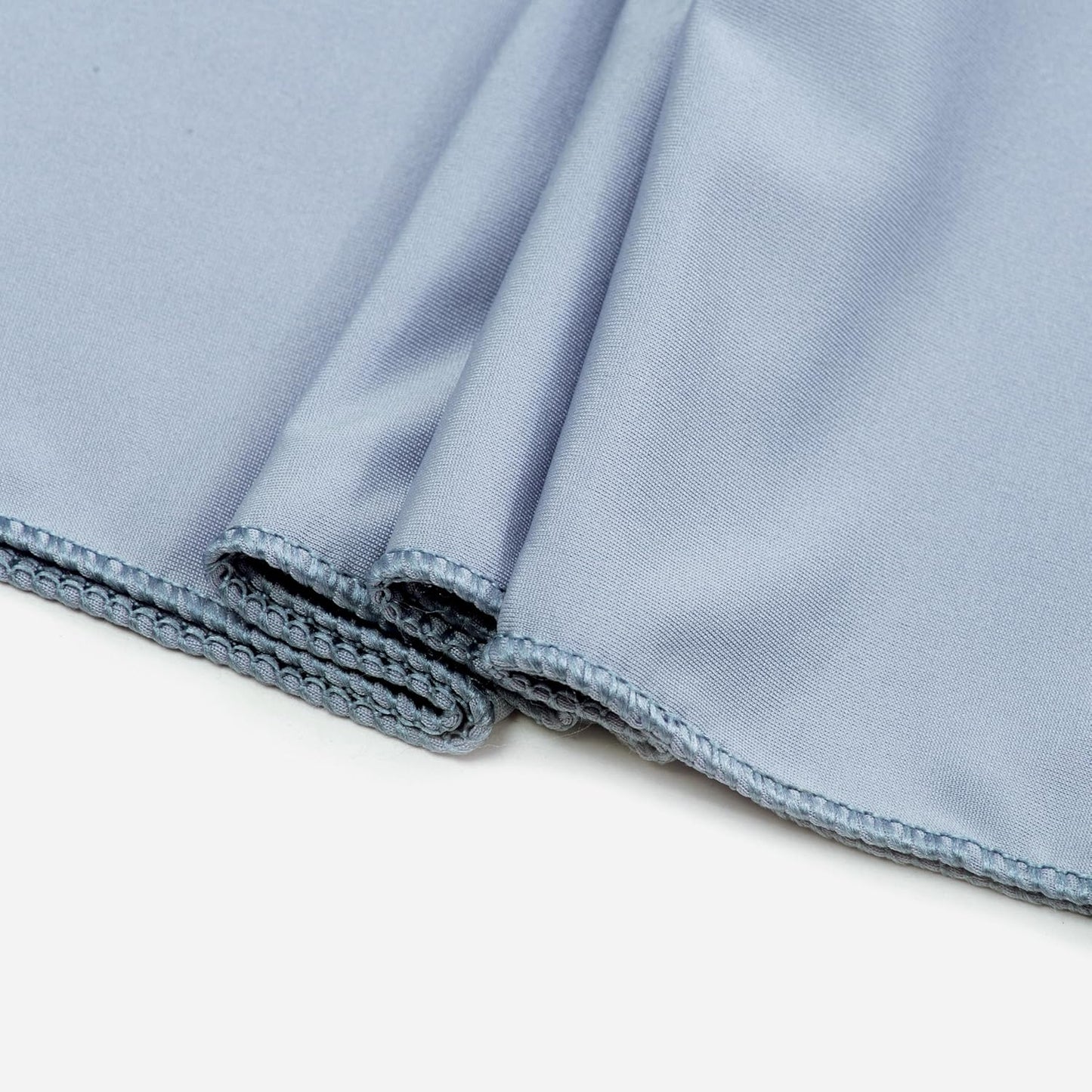 VDS Pack of 300 PCS | Dusty Blue | Spandex Chair Sashes Bows Without Buckle | Stretch Elastic Banquet Universal Folding Chair Band Tie with for Wedding Party Conference Celebration Event Decoration