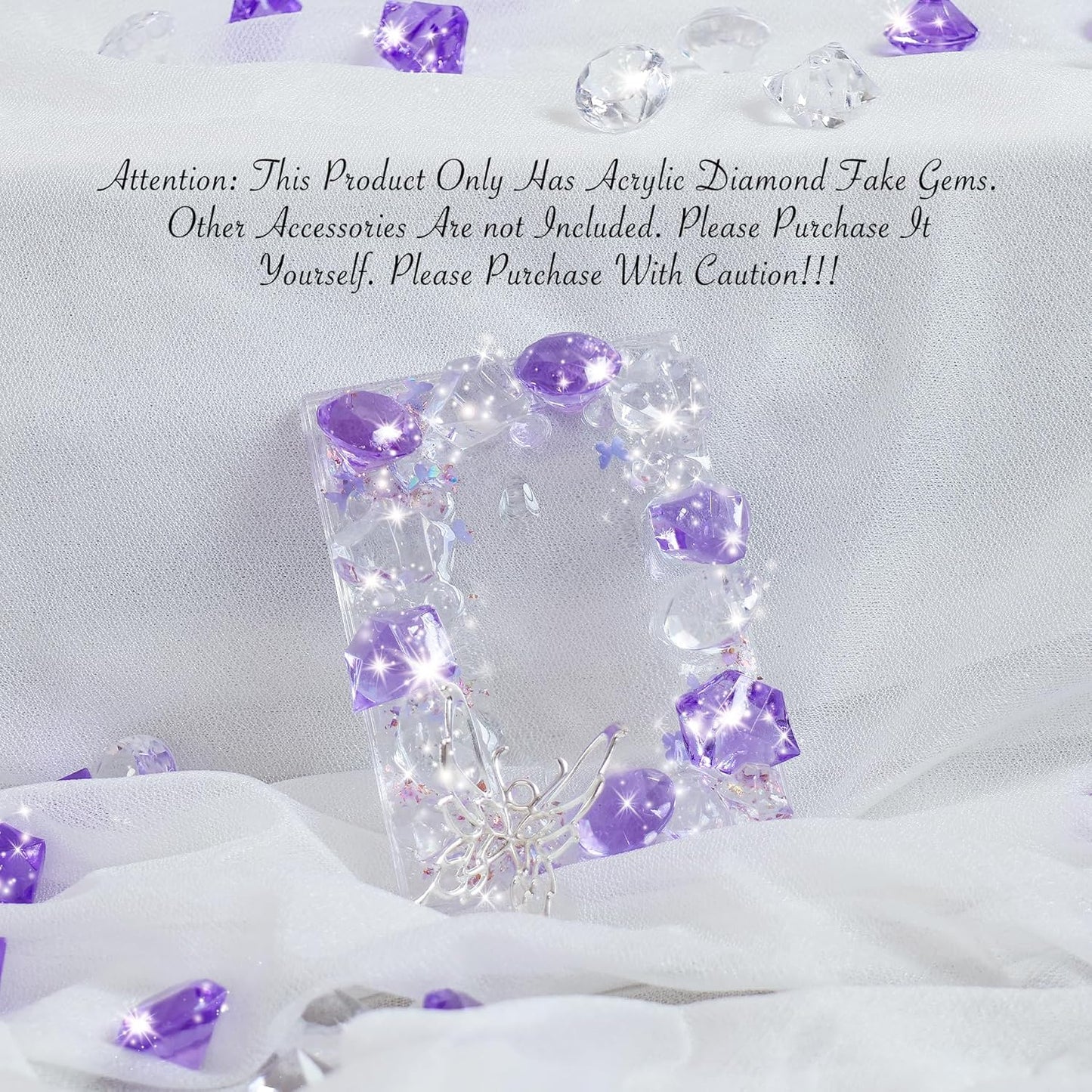 Acrylic Crushed Ice Rocks, Babenest 150 PCS Fake Crystals Plastic Ice Cubes Diamonds Gems for Vase Fillers, Home Decoration, Table Scatter, Event, Wedding, Arts & Crafts (Purple/Clear)