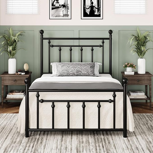 Allewie 14 Inch Twin Size Metal Platform Bed Frame by Allewie