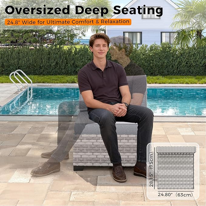 10-Seat Outdoor Wicker Patio Furniture Set - Image 7