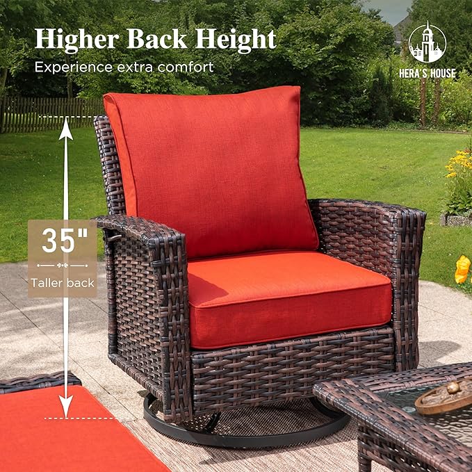 HERA'S HOUSE Red Outdoor Furniture Set - Image 4