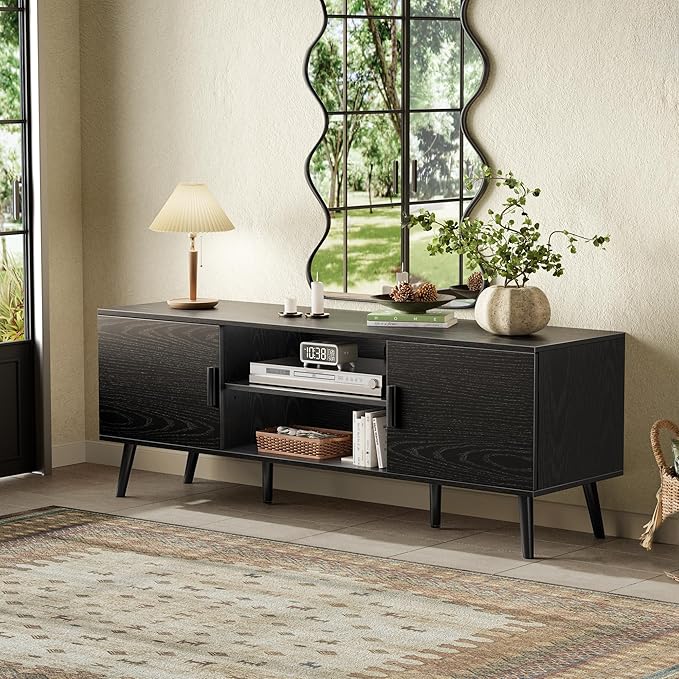 SUPERJARE TV Stand for 55 Inch TV, Entertainment Center - Image 9