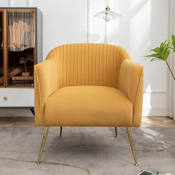 Container Furniture Direct Contemporary Velvet Accent Chairs - Image 6