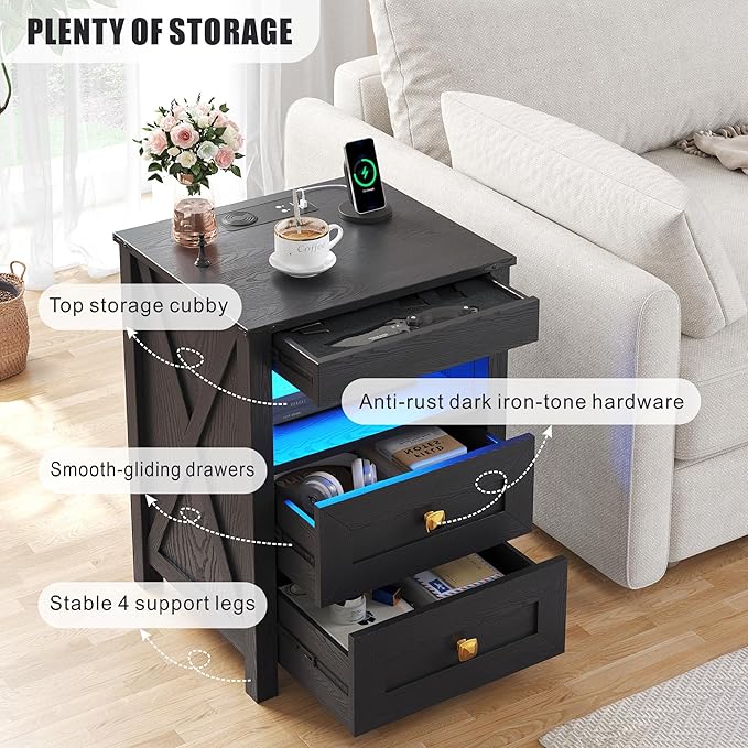 HWB LED Nightstand Set of 2 - Image 7