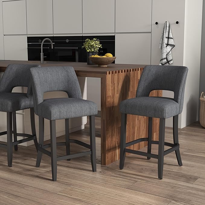 VKNOW Bar Stools Set of 6, Modern Counter Stools - Image 4