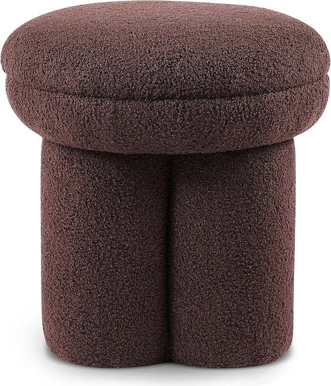 Furniture of America Rami Modern 17.5-inch Mushroom-Shape Upholstered Ottoman - Image 5