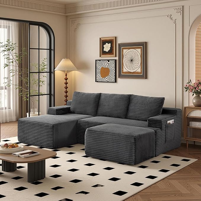 96" Sectional Couches for Living Room Cloud Couch Sofa by AWarmHomeForYou