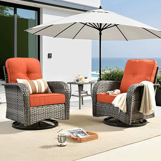 ovios 3-Piece Patio Furniture Set, Outdoor Wicker Sofa - Image 9