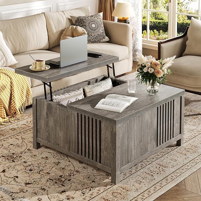 knoworld Farmhouse Lift Top Coffee Table - Image 7