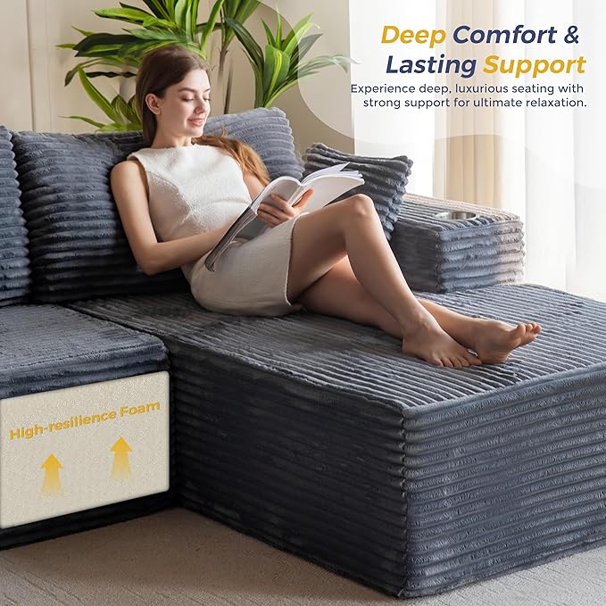 MAXYOYO 104" Modular Sectional Couch - Image 8
