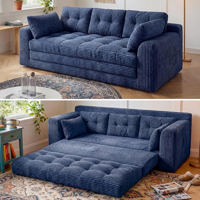 Homkdom 3 Seater Boneless Couch by ElevateYourHome%EF%BC%8CEnhanceEver