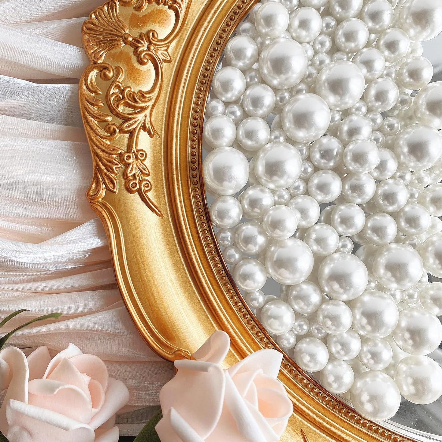 120 PCS 8/14/20mm No Hole Polish Pearl Beads for Centerpiece, Dark Purple Beads Decorative Vase Fillers, Plastics Pearls for Vases, Table Scatters, Wedding Party Decor