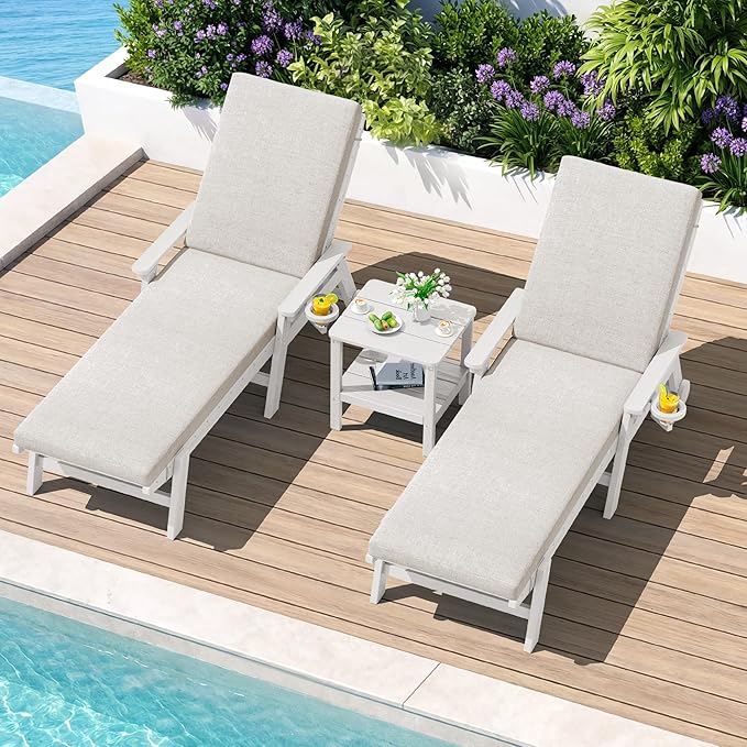 SERWALL Outdoor Chaise Lounge Set of 2 - Image 2