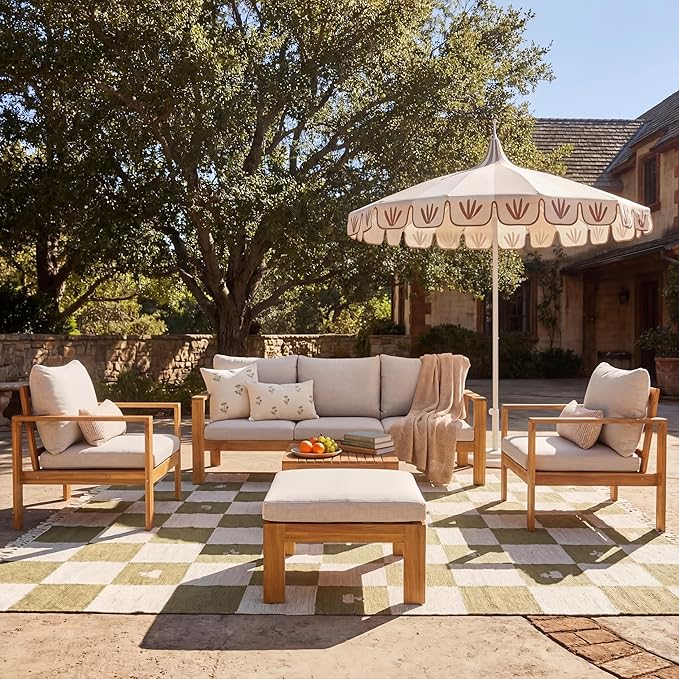 Christopher Knight Home Kayahs 5 Pieces Acacia Wood Furniture Set, Patio by ChristopherKnightHome