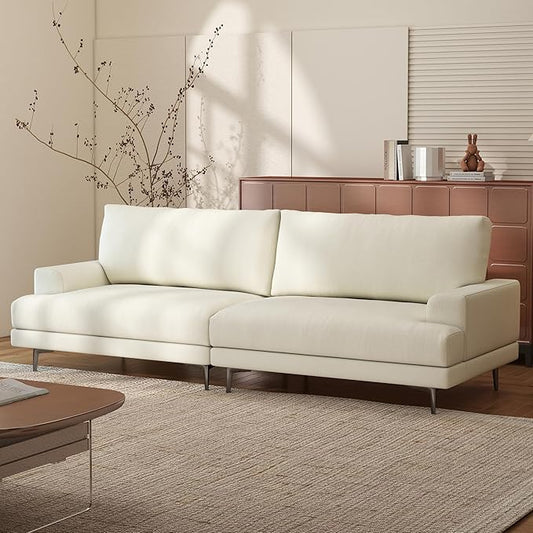 Modern Upholstered Sofa Couch, 86.61” Wide Mid-Century Fabric Sofa by pajiasen