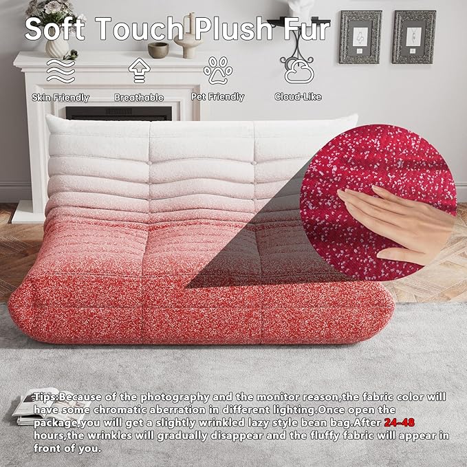 WHGBJA Bean Bag Chairs for Adults, BeanBag Reading Chair Memory Foam Couch - Image 3
