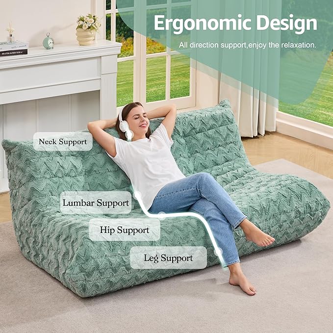 Bean Bag Chairs for Adults Giant Bean Bag Chair Memory Foam BeanBag Chair Bean - Image 5
