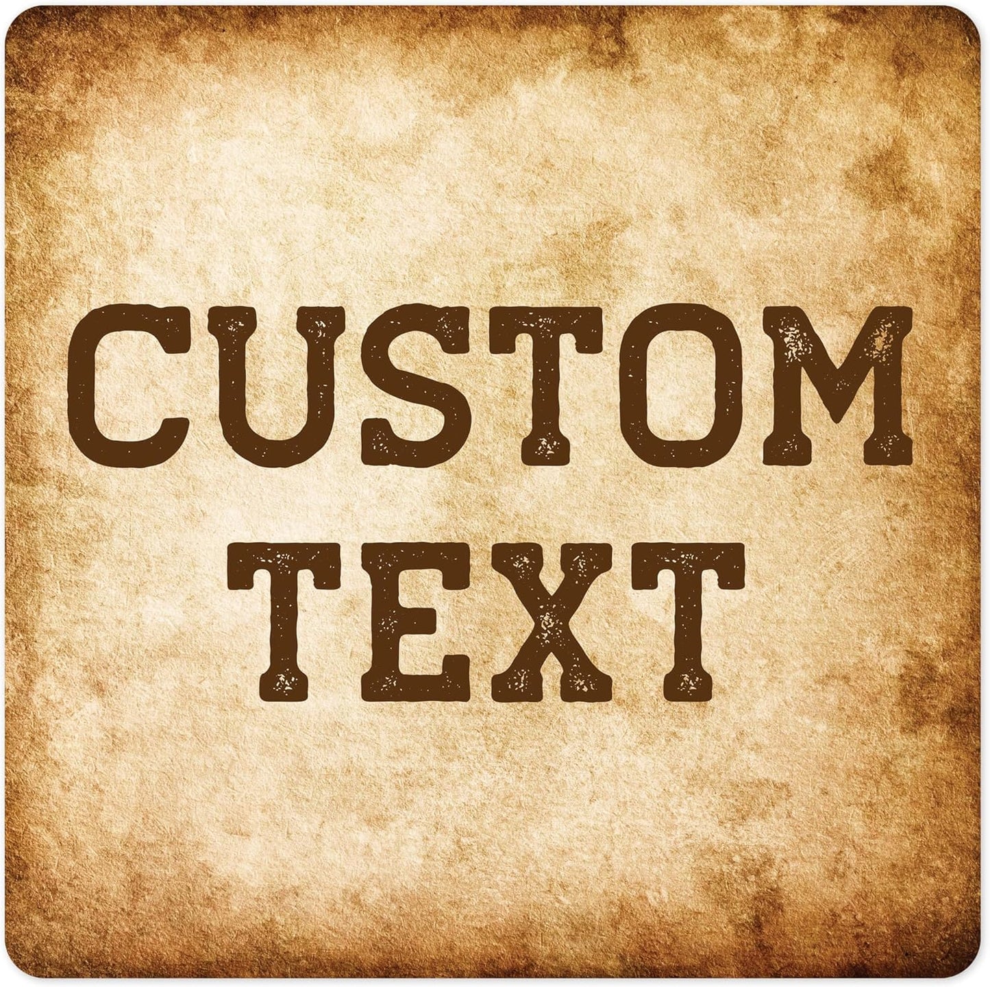 Custom Sign, Custom Street Sign, 11 Font Colors, 13 Font Styles, 4 Hole Options, 22 Sizes, 18x18 Inches, Rust Free DiBound, Fade Resistant, Made in USA by My Sign Center (Vintage)