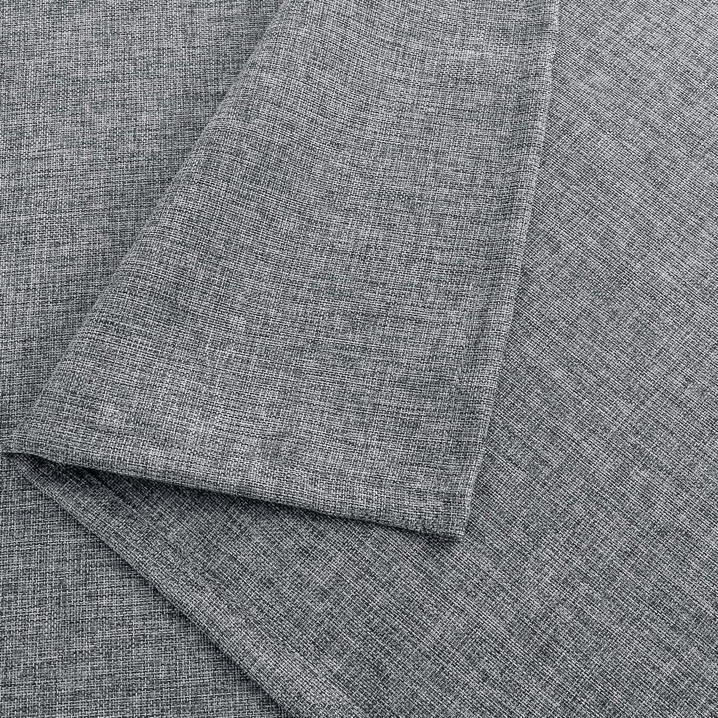 Hiasan Faux Linen Rectangle Tablecloth - Wrinkle and Stain Resistant Washable Table Cloth for Kitchen Dining Room Holiday Table Cover for Party Dinner, Grey, 60 x 102 Inch