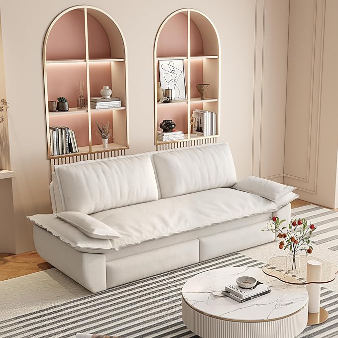73.2" Sofa Bed Queen, 3-in-1 Pull Out Sofa Bed - Image 8