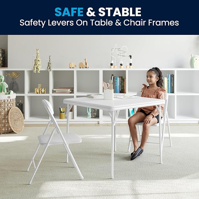 Flash Furniture Mindy Kids 3-Piece Folding Table and Chairs Set - Image 10