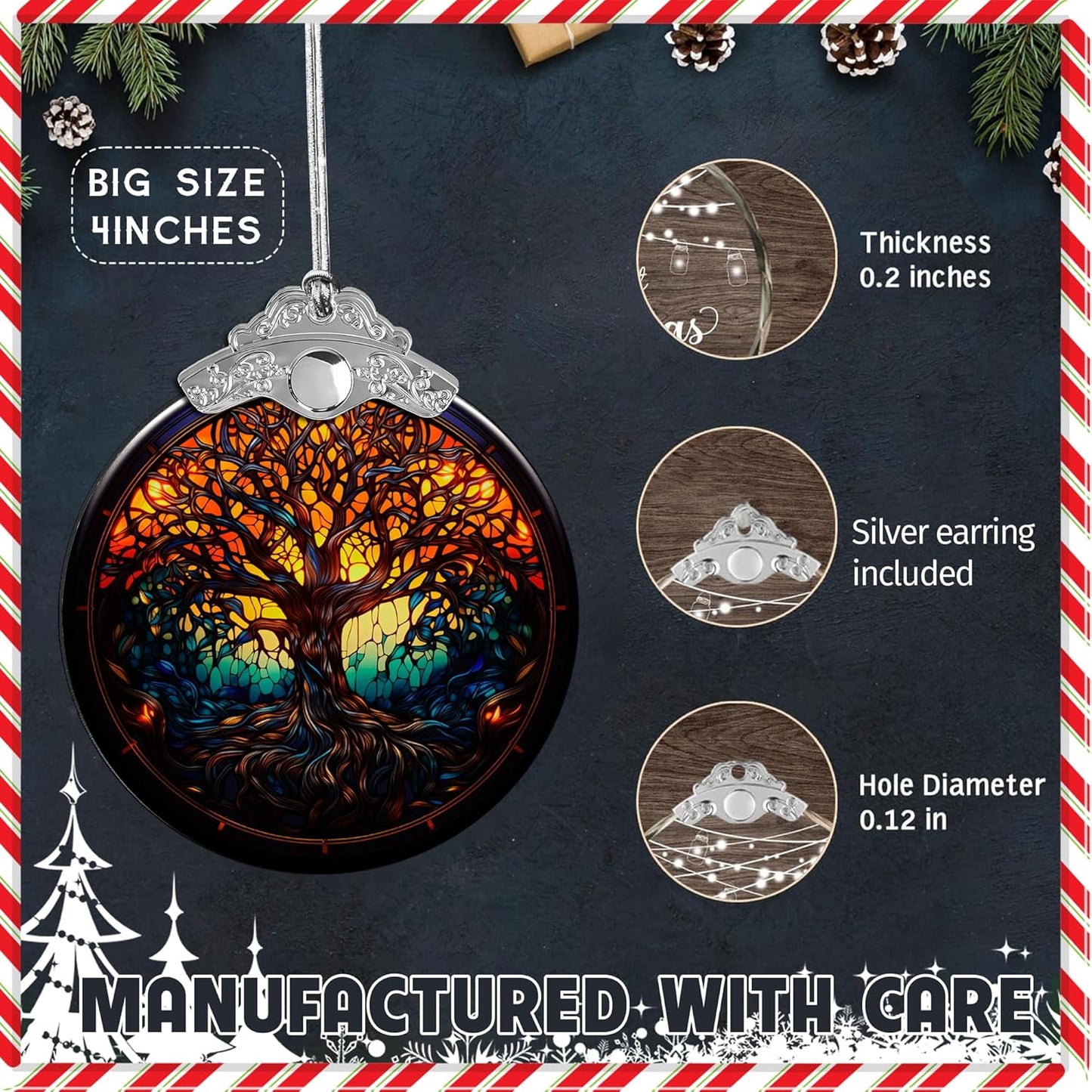 Tree of Life Christmas Ornaments, Christmas Tree Decorations, Holiday Decoration, White Elephant Gifts for Adults, Christian Gift for Her, Ideas, Christmas Decorations