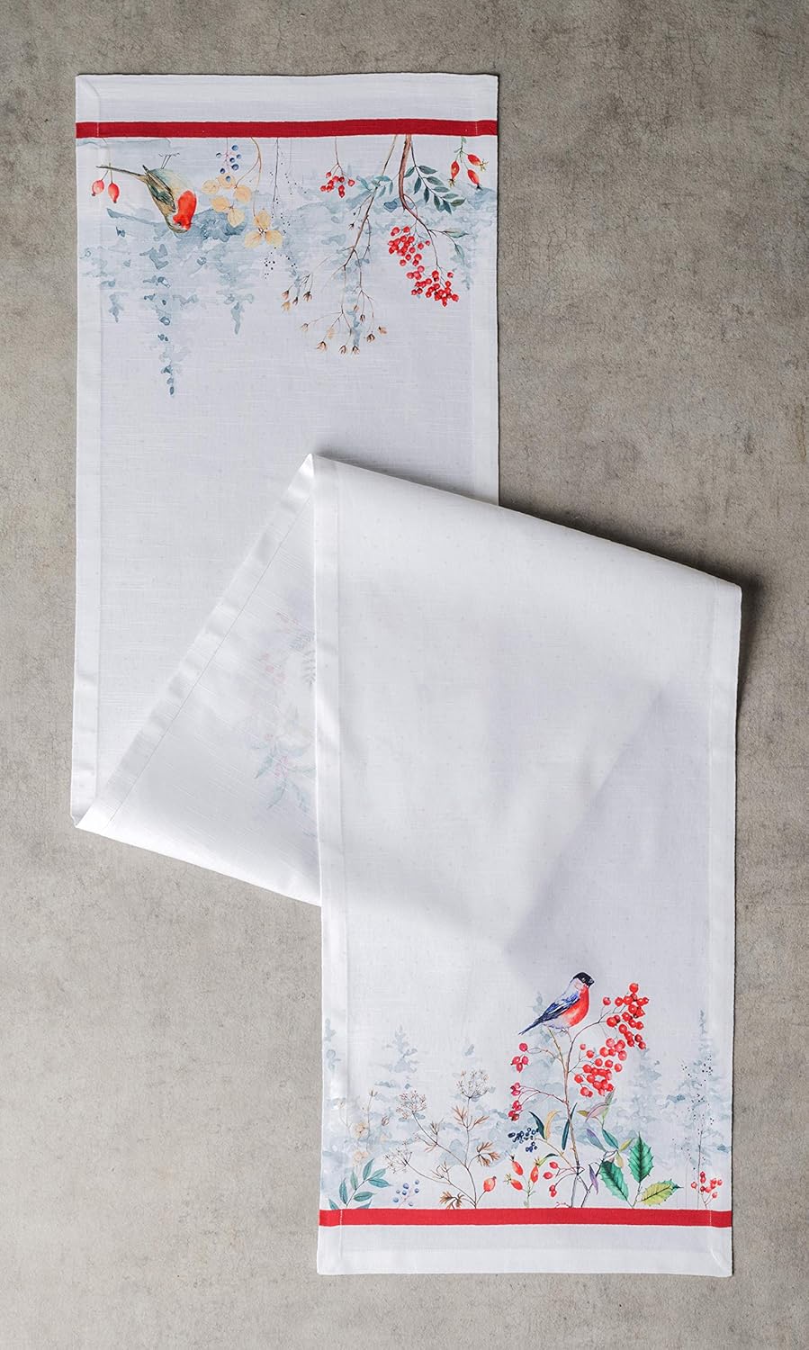 Maison d' Hermine Table Runner 100% Cotton Single Layer Table Runners 36 inches Long Decorative for Home Kitchen Dining Party Baby Shower Wedding Bridal Shower (Morzine, 14.50" x 36")