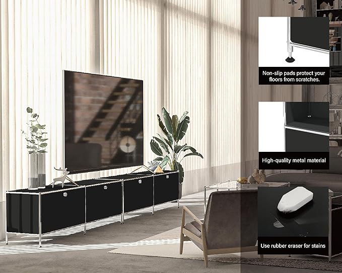 Metal Low Board Storage Cabinet - Image 5
