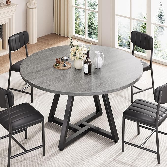 Jocoevol Round Kitchen Dining Room Table Circle Dining Dinner Table - Image 2