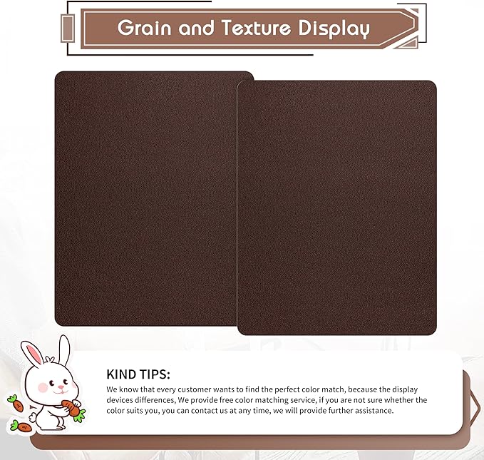 KING MOUNTAIN Leather Repair Patch, 2 Packs 9 x 11 Inches self Adhesive Leather - Image 2