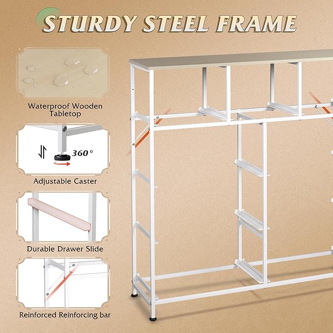 WLIVE 9-Drawer Dresser, Fabric Storage Tower - Image 7