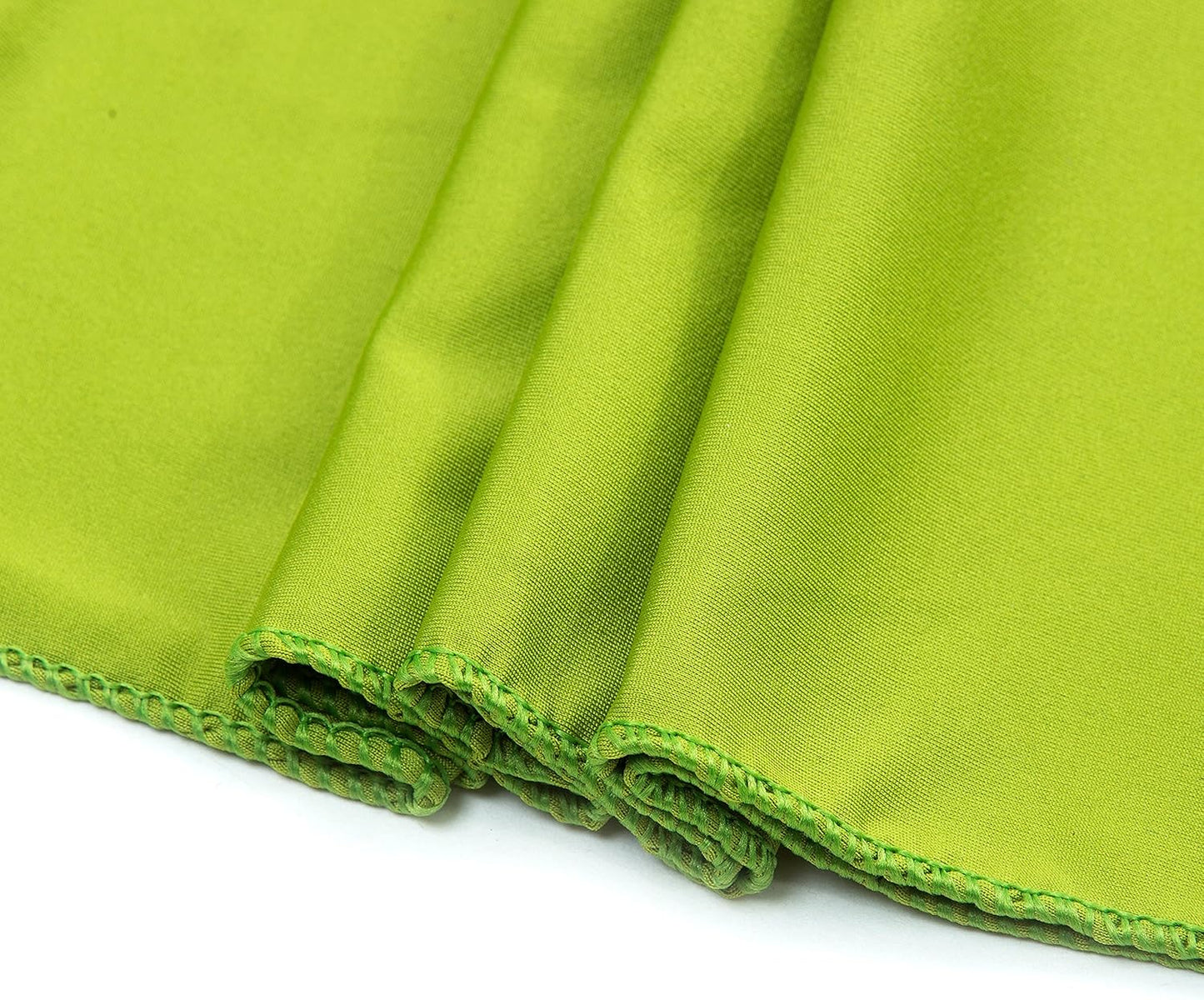 MDS Pack of 250 Spandex Chair Sashes Bows Elastic Stretch Dining Chair Bands Ties Without Slider Buckle Universal fits for Wedding Baby Shower Birthday Party Banquet Event Decoration - Apple Green